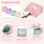 Corduroy Elastic Storage Bag cosmetic Bags - Image 2