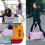 Foldable travel Duffel Bag with pocket Travelling Bags - Image 3