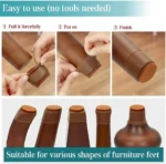 1pcs Silicone Anti Slip Chair Leg Cover with Pad Home Improvement - Image 2
