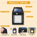 Solar Wall Bulb Lamp Outdoor - Image 2