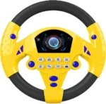 Yellow Kids Simulated Steering Wheel Toys