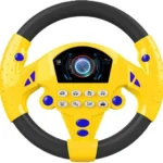 Yellow Kids Simulated Steering Wheel Toys