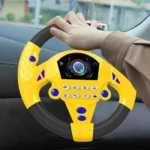 Yellow Kids Simulated Steering Wheel Toys - Image 2