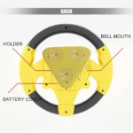 Yellow Kids Simulated Steering Wheel Toys - Image 3
